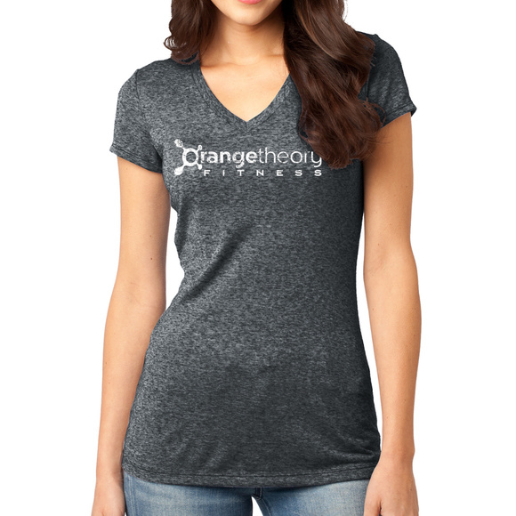 District Tops - Orange Theory District Microburn V-Neck Tee